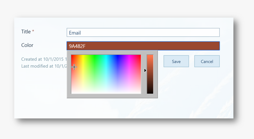 Add A Color Picker To Your Sharepoint List Using Jslink - Color Picker Sharepoint, HD Png Download