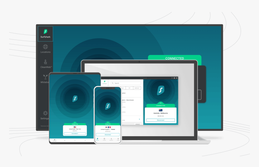 Surfshark Map, HD Png Download