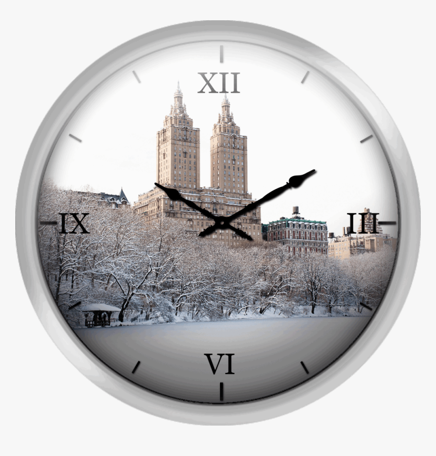 View Of The San Remo Building From Central Park Lake - Wall Clock, HD Png Download