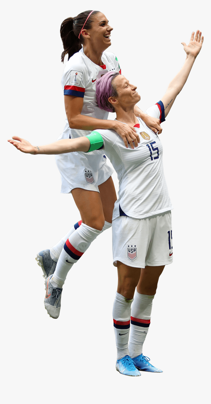 Alex Morgan & Megan Rapinoe render - Alex Morgan E Megan Rapinoe, HD Png Download