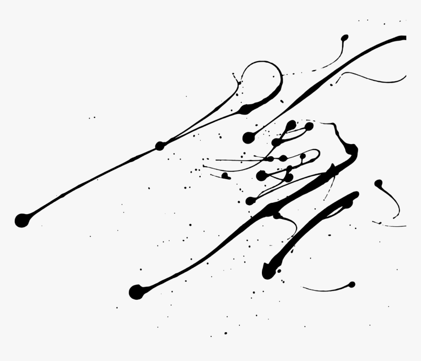 Paint Splatter Splash Ink Drop Splattered Drip Silhouet - Ink Drip Png, Transparent Png