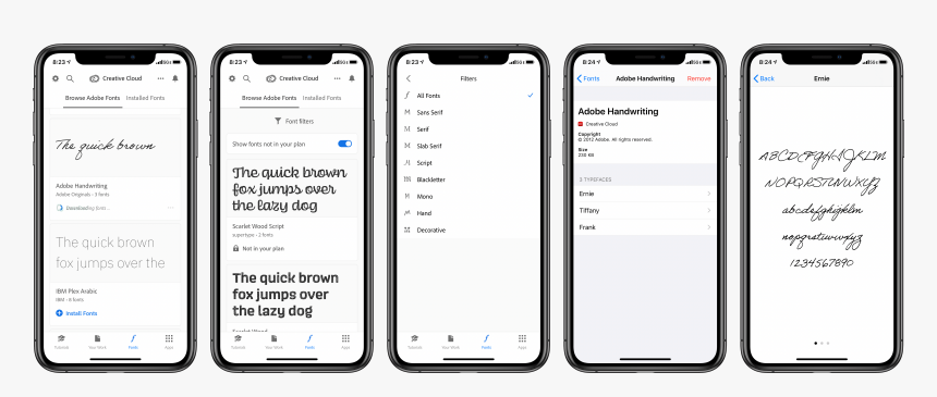 Browsing And Installing Fonts In Adobe Creative Cloud - Iphone, HD Png Download