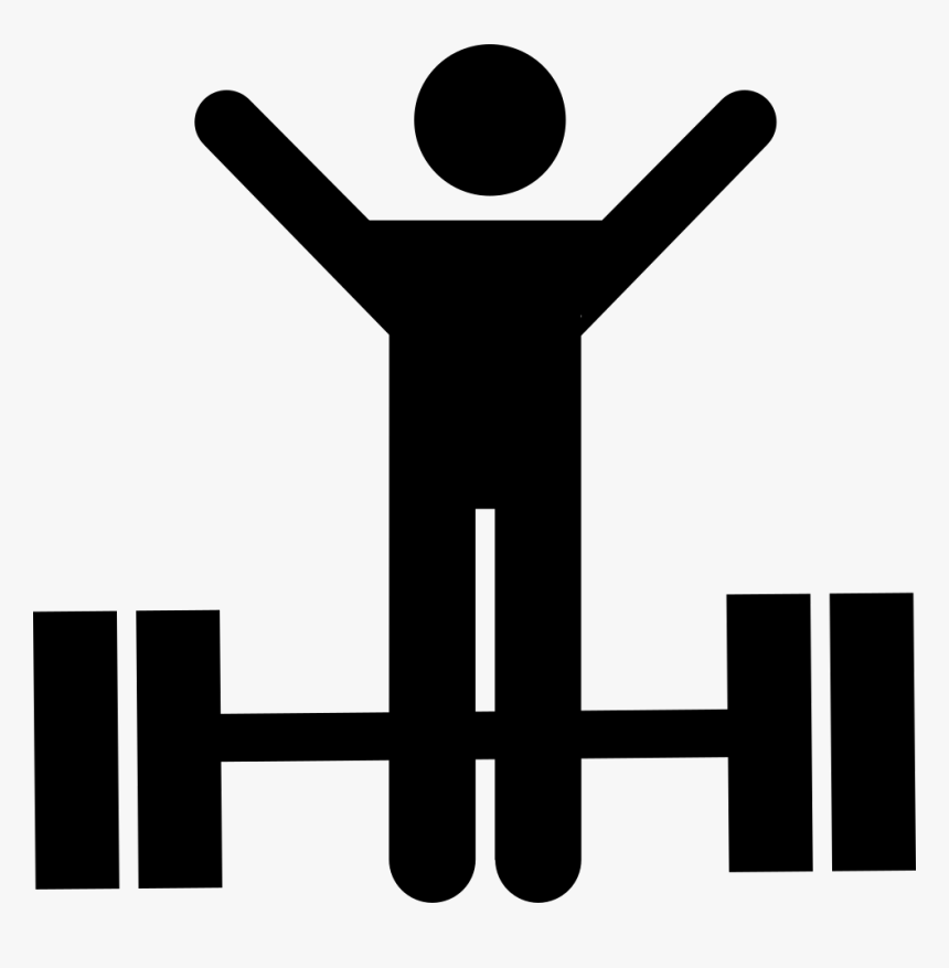 Weightlifter Silhouette - Weightlifter Icon, HD Png Download