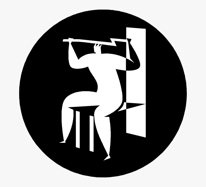 Vector Illustration Of Weightlifter Lifts Barbell Weight - Daily Dot Logo, HD Png Download