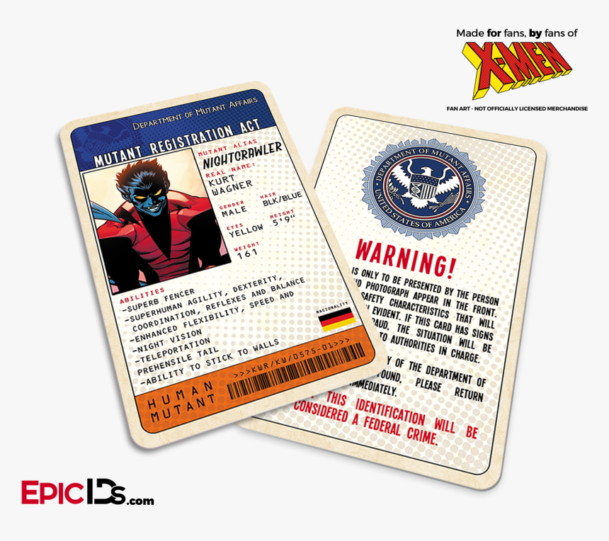 Mutant Registration Act X-men - Mutant Registration Act Xmen, HD Png Download
