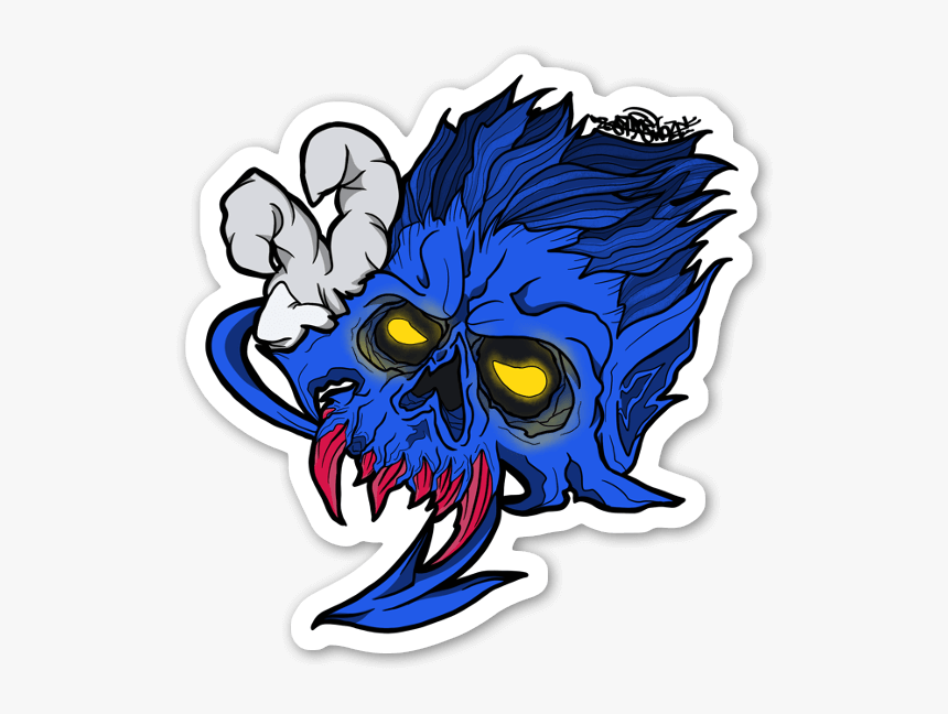 Nightcrawler Skull Sticker, HD Png Download