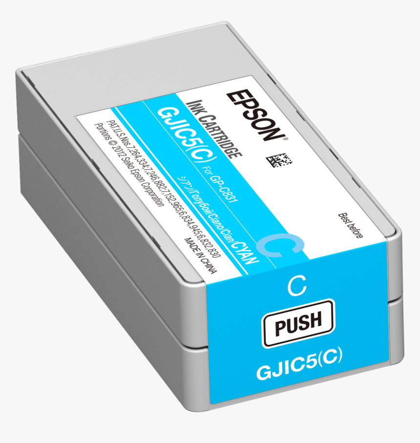Epson Gp-c831 Cyan Ink Cartridge Gjic5 - Ink Cartridge, HD Png Download