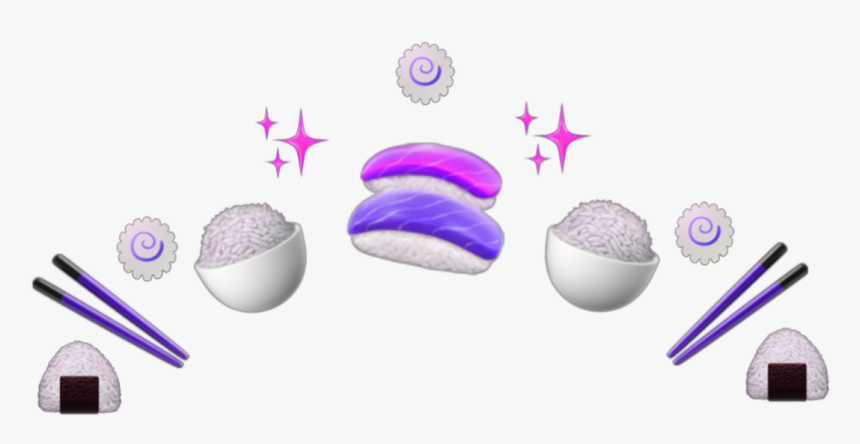 #purple #sushi #emoji #crown - Graphic Design, HD Png Download
