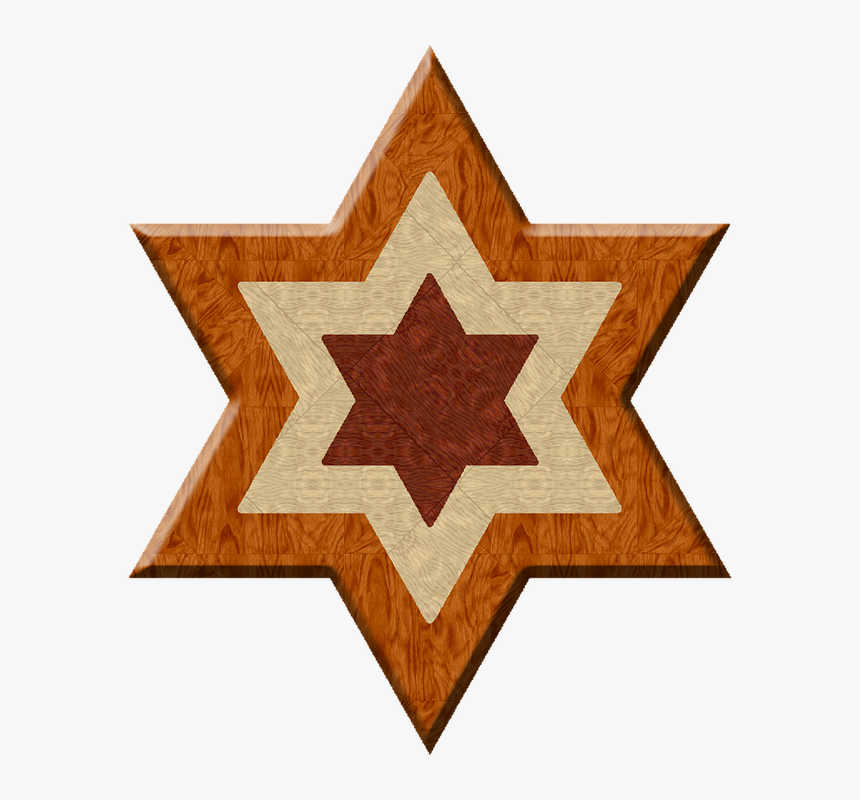Star, Wood, Isolated, Christmas, Deco, Poinsettia - Star Of David Cartoon, HD Png Download