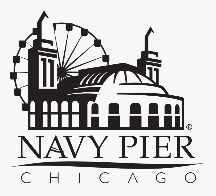 Wheel Clipart Outline - Navy Pier Chicago Logo, HD Png Download