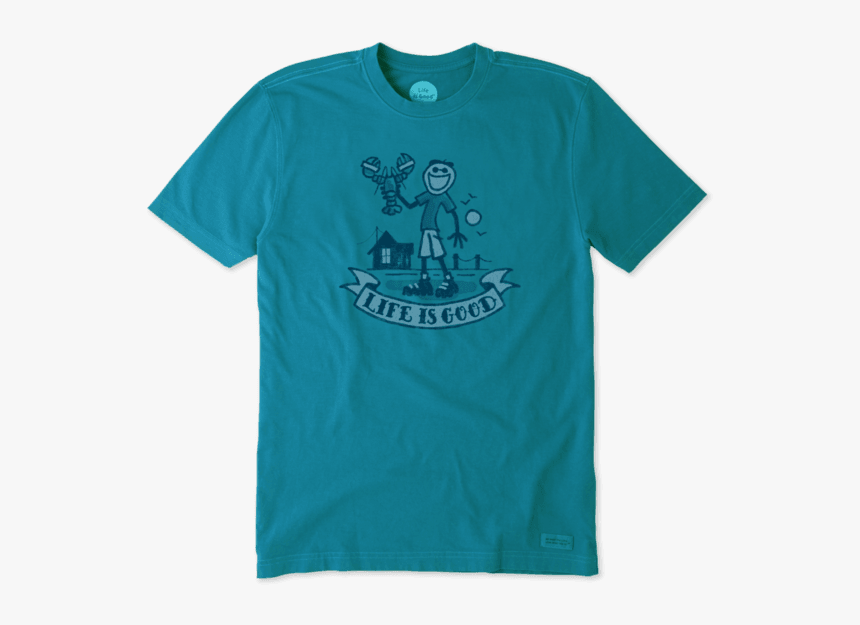 Men S Lobster Jake Pier Crusher Tee - Life Is Good T Shirts, HD Png Download