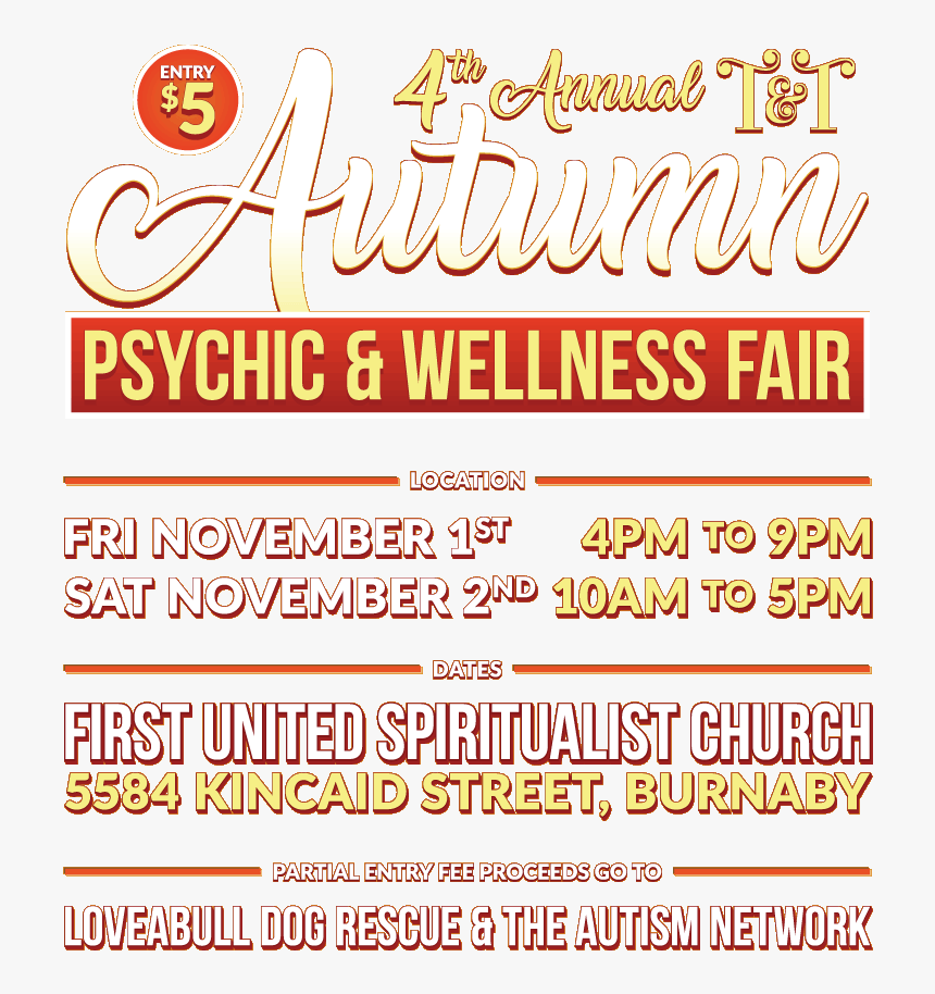 4th Annual T&t Autumn Psychic & Wellness Fair - Calligraphy, HD Png Download