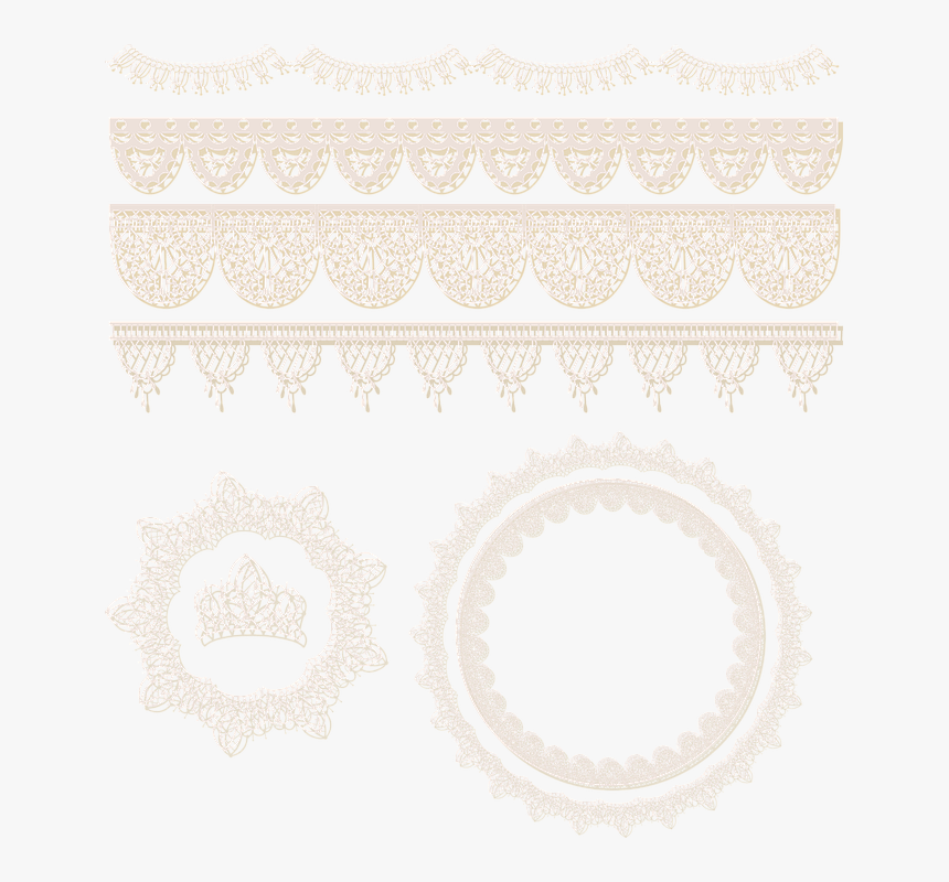 Lace Borders, Lace, Lace Wreath, Frame, Design, Vintage - D'addario Student Nylon Classical Guitar Single String, HD Png Download