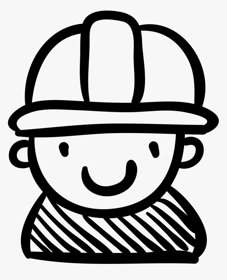 Constructor Worker Hand Drawn Person Comments - Hand Drawn Person Icon, HD Png Download