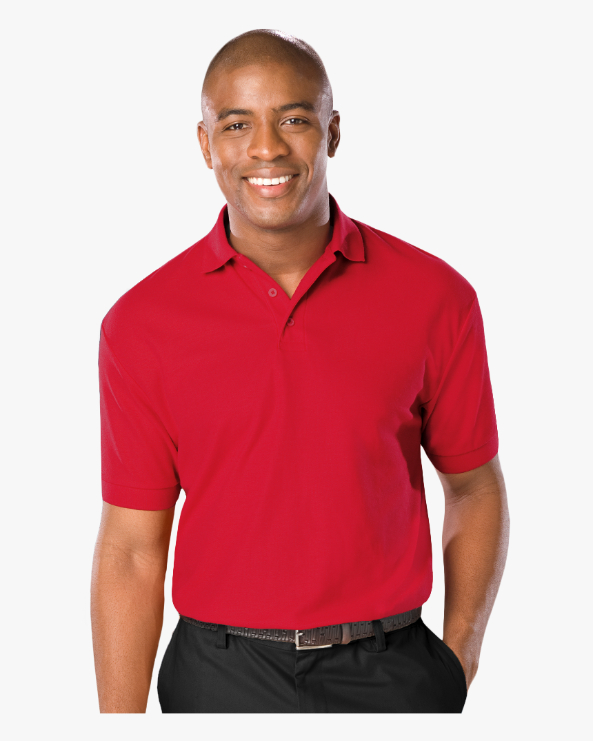 Men’s Avenger Micro Pique S/s Polo Red Extra Large - Red Scrub Top Male, HD Png Download