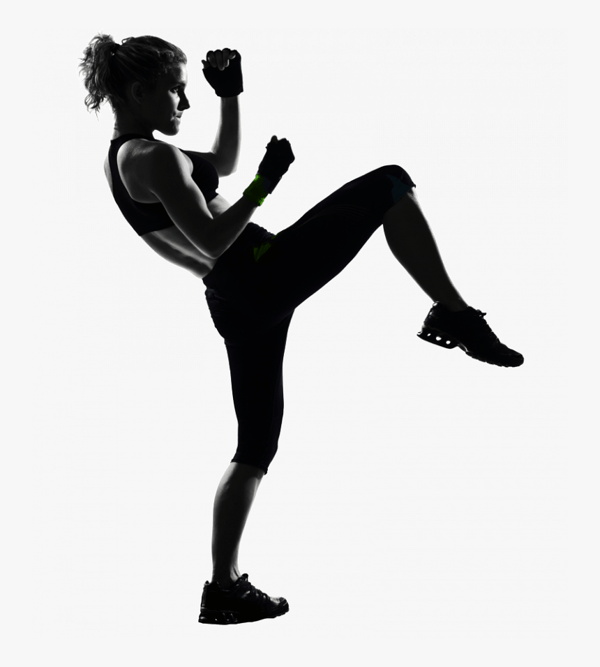 Women Doing Kickboxing - Women Muay Thai Vector, HD Png Download