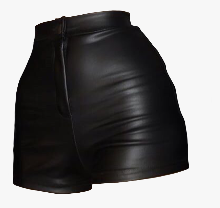 Leather Shorts Outfit, Black Leather Shorts, Leather - Miniskirt, HD Png Download