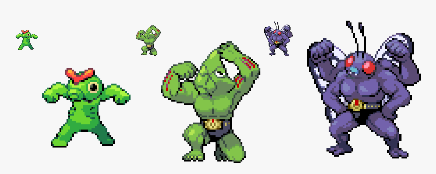 Putting Any Head On Machoke Or Machamps Body Will Produce - Machop Machoke Machamp, HD Png Download