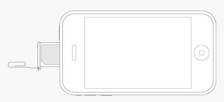 Sim Tray On Bottom Of Iphone 3gs, Iphone 3g, And Original - Slope, HD Png Download