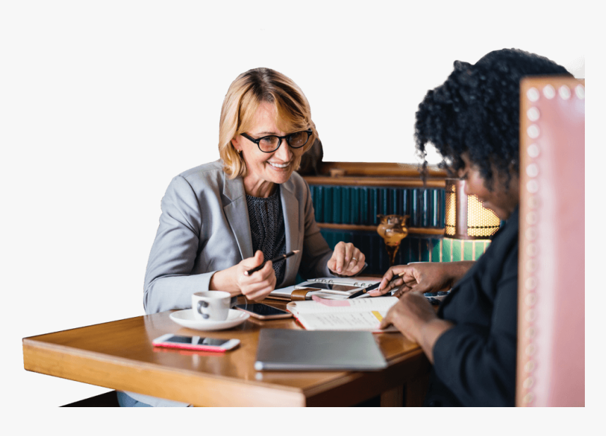 Two Female Professionals In A Business Meeting - Job Interview, HD Png Download