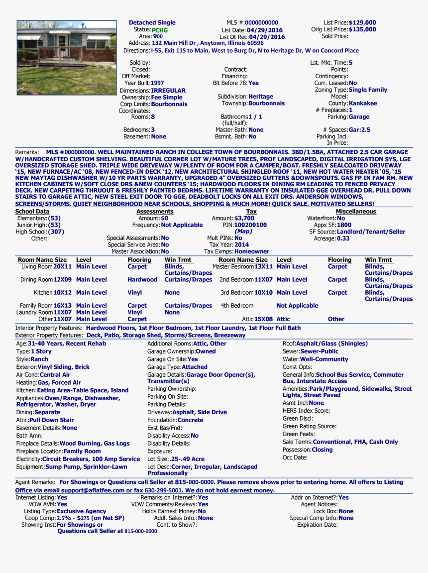 Does A Mls Listing Look Like, HD Png Download