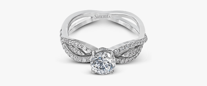 18k White Gold Engagement Ring - Engagement Ring, HD Png Download
