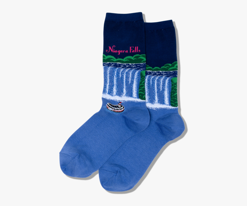 Women S Niagara Falls Crew Socks 
 Class Slick Lazy - Sock, HD Png Download