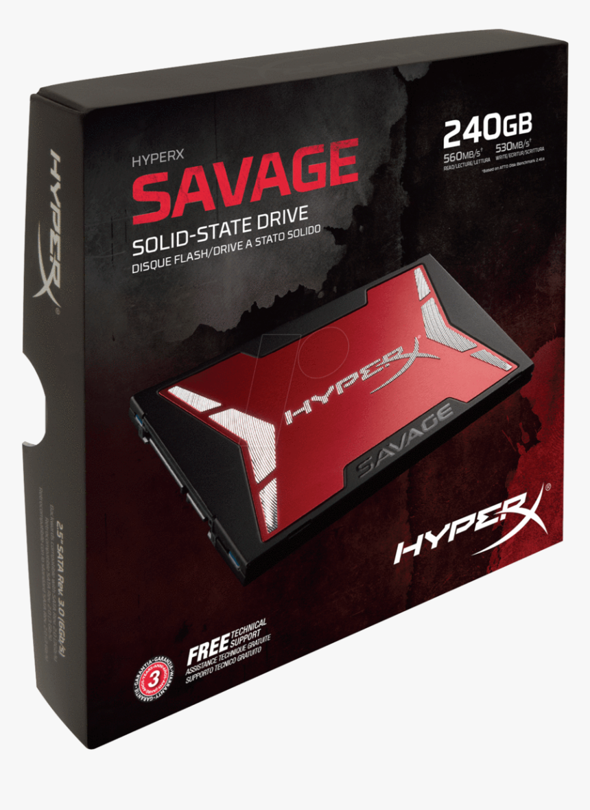 Hyperx Savage Ssd Phison Ps3110-s10 , Png Download - Hyperx Savage 480gb Ssd, Transparent Png