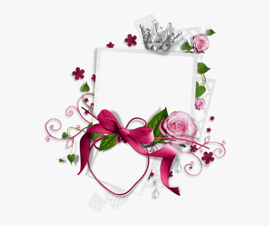 Christmas Frame Christmas Frame Ornaments - Hybrid Tea Rose, HD Png Download