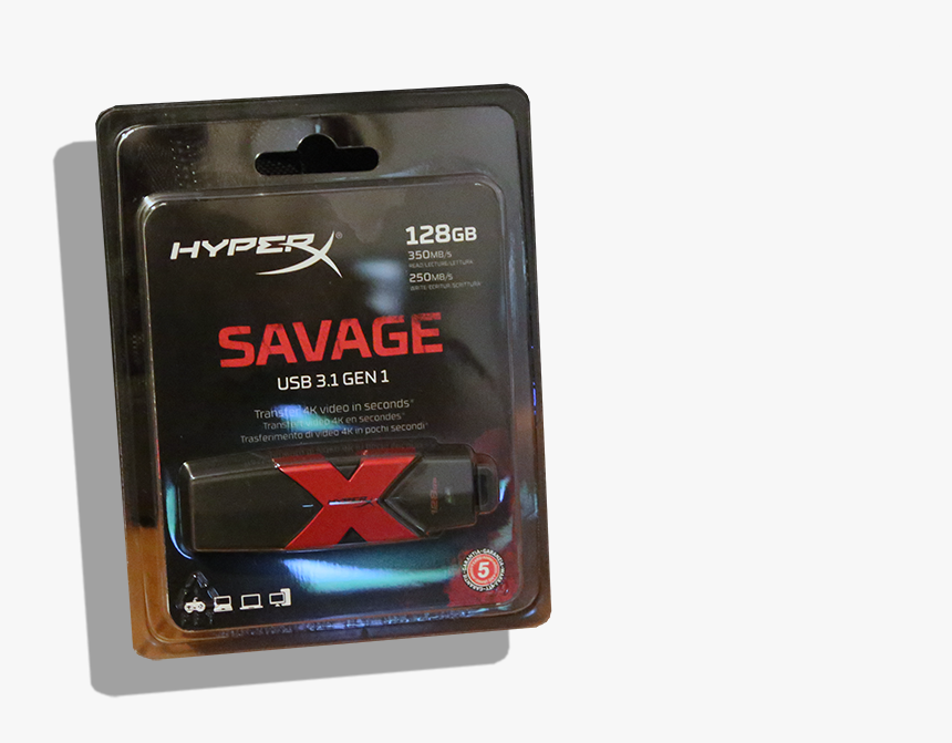 Kingston Hyperx Savage 128 Usb3 - Case, HD Png Download
