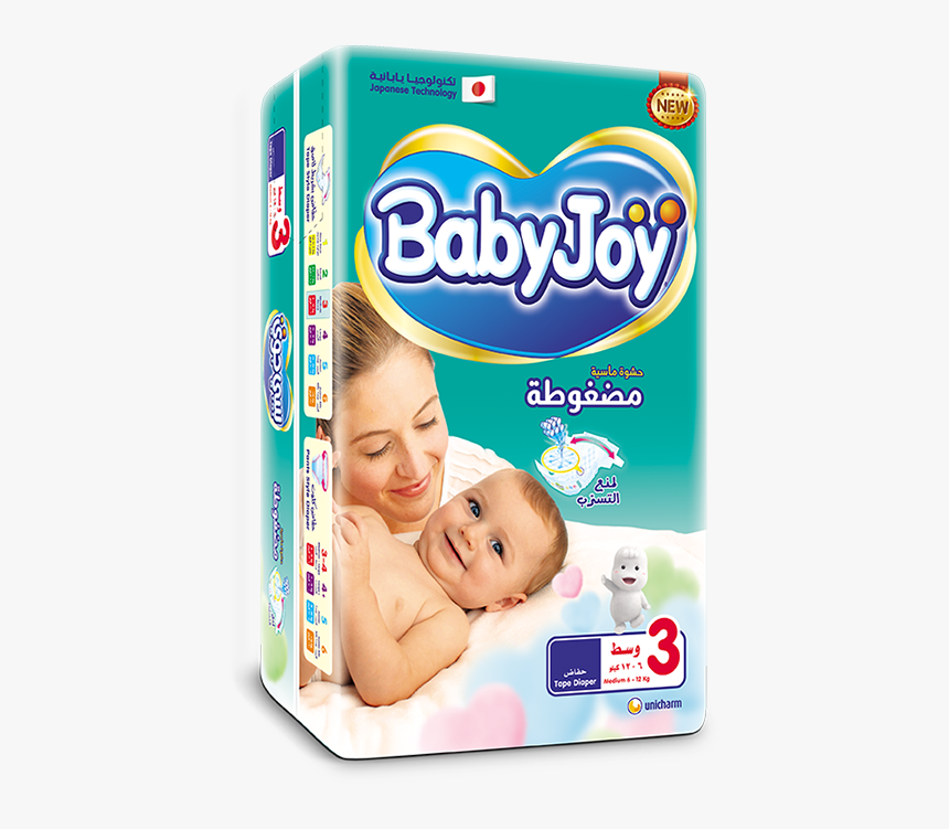 Babyjoy Tape Diaper - مقاسات حفاضات بيبي جوي, HD Png Download