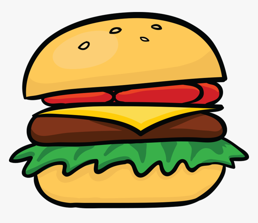Cartoon Cheese Burger, HD Png Download