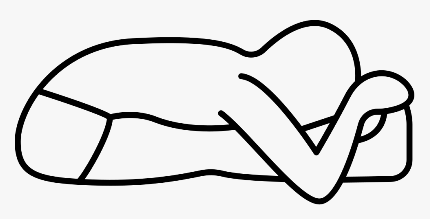 Man Stretching Legs And Flexing Body - Line Art, HD Png Download