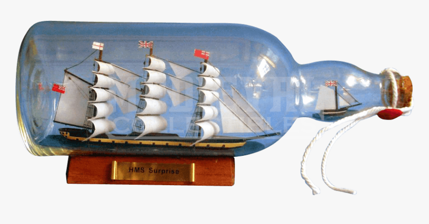 Transparent Warship Png - Bottle Boat Hd Png, Png Download