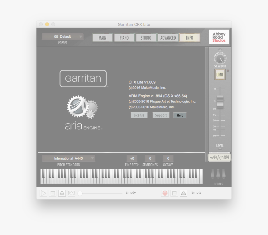 Info Button Png -garritan Cfx Lite Settings, Hd Png - Multimedia Software, Transparent Png