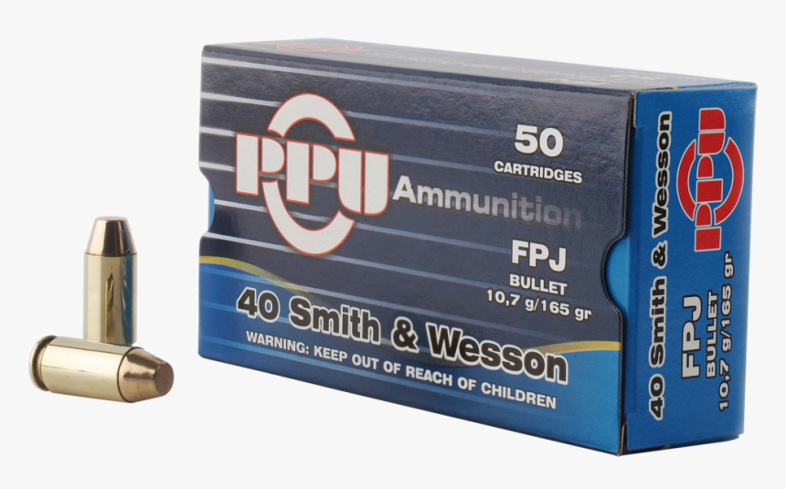 Ppu Pph40f Handgun 40 Smith & Wesson 165 Gr Flat Point - Prvi Partizan 9mm 147 Fmj, HD Png Download