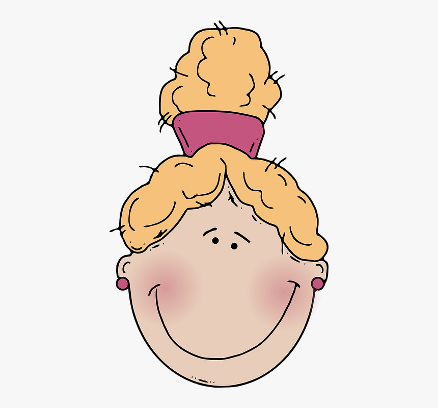 Ponytail, Blonde, Girl, Child, Face, Rubberband, Hair - Rosto De Criança Desenho Png, Transparent Png