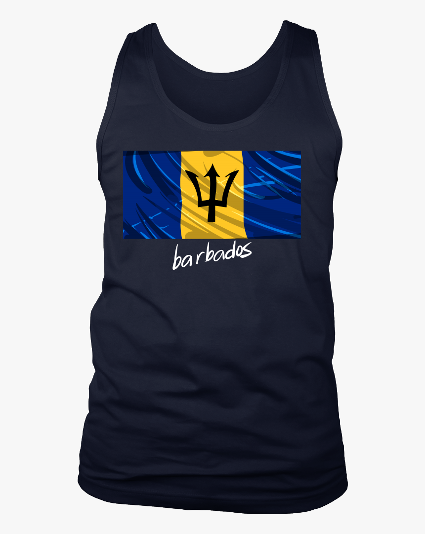 Barbados Graphic Patriotic Vintage Flag Men S Tank - T-shirt, HD Png Download