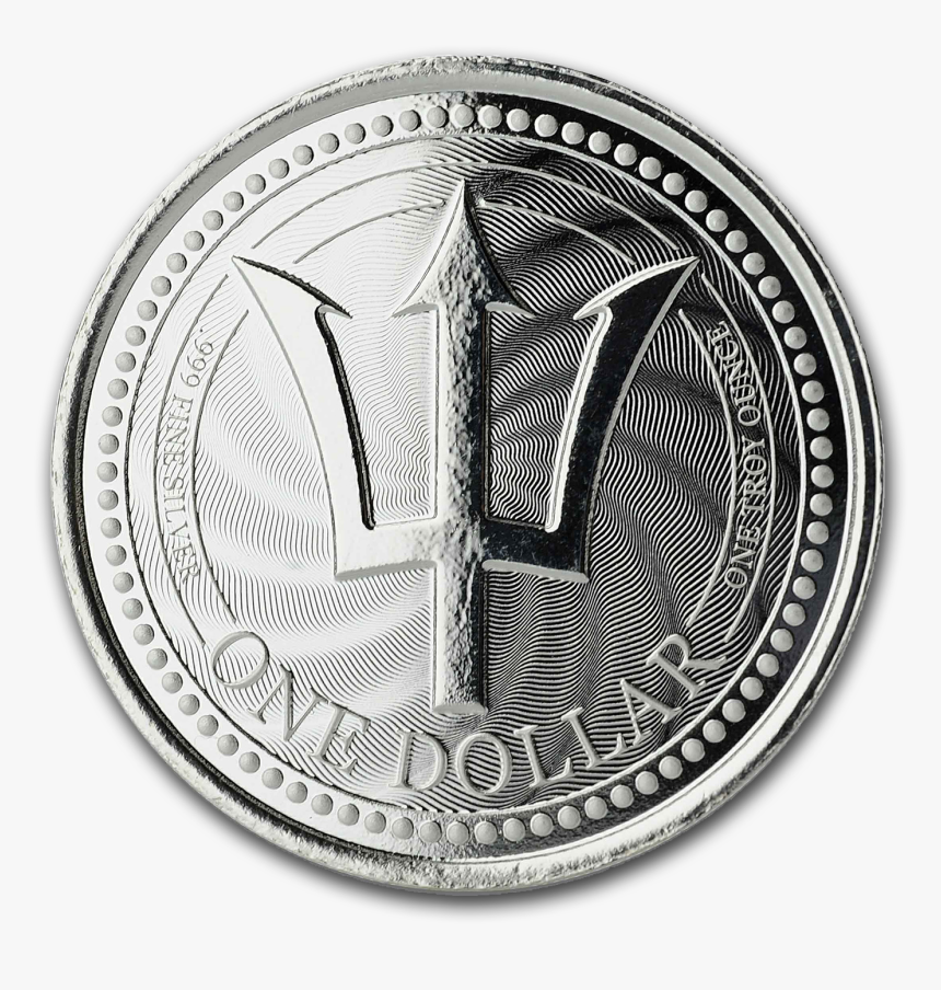 2019 Barbados Trident Silver 1 Oz, HD Png Download