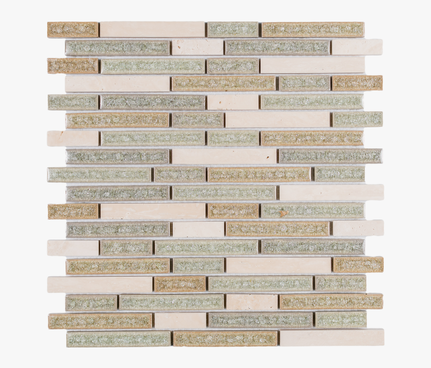 Linear Pattern White Travertine Mixed With Blue, Green - Brickwork, HD Png Download