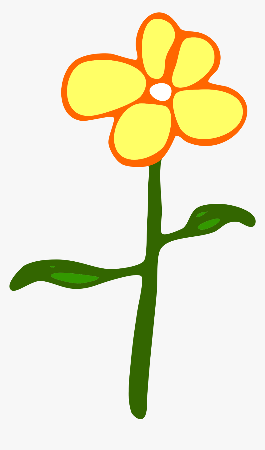 Flower Cartoon Yellow Clip Art - Cartoon Flower Png, Transparent Png