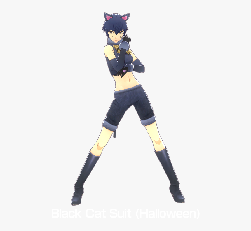 Black Cat Suit - Naoto Shirogane Halloween Costume, HD Png Download