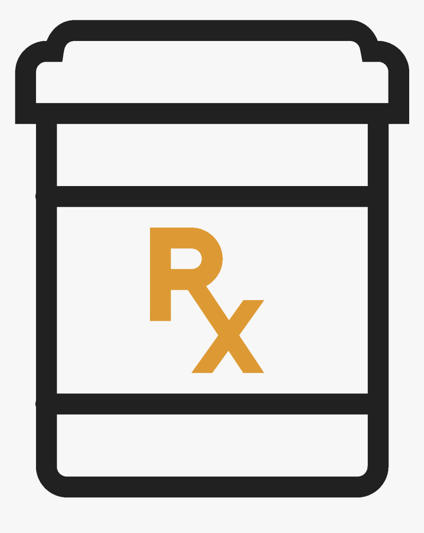 Transparent Pill Bottles Png - Pill Bottle Clipart Black And White, Png Download