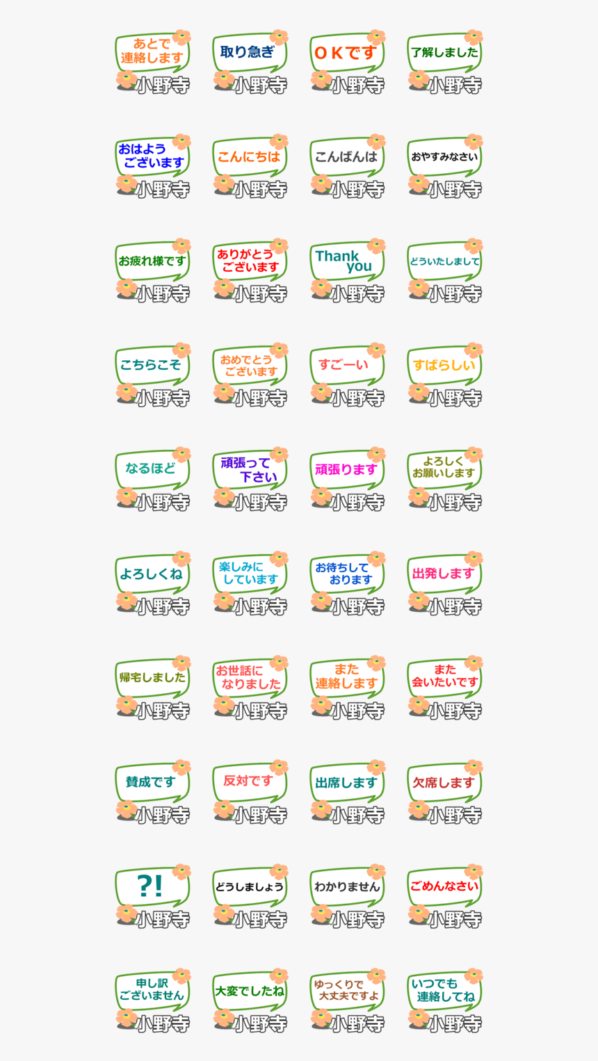 สติ๊กเกอร์ไลน์ Emergency Use[onodera]name Sticker - Emoticon, HD Png Download