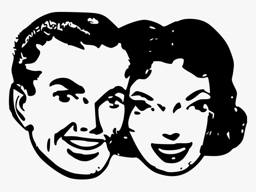 Happy Retro Faces - Illustration, HD Png Download