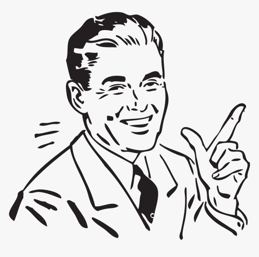 Drink Clipart Retro - Retro Man Clip Art, HD Png Download