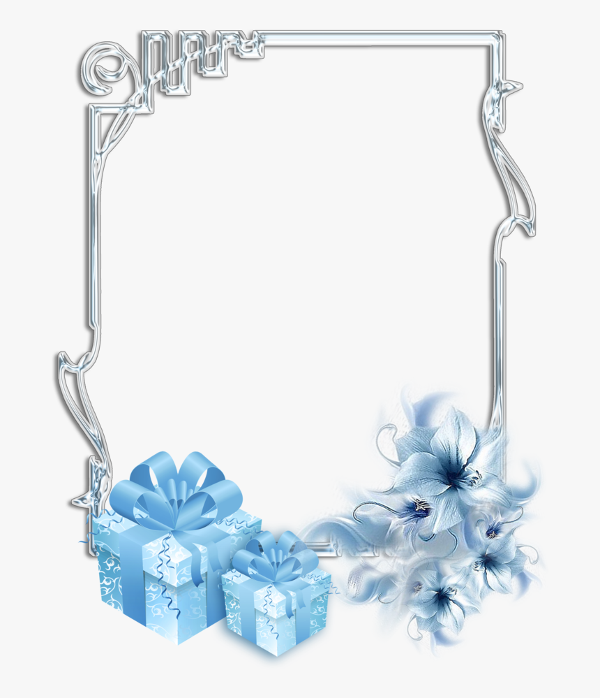 Borders And Frames Christmas Day Picture Frames Portable - Blue Christmas Borders Png, Transparent Png