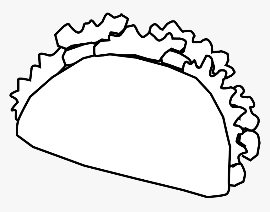 Black And White Taco Png, Transparent Png