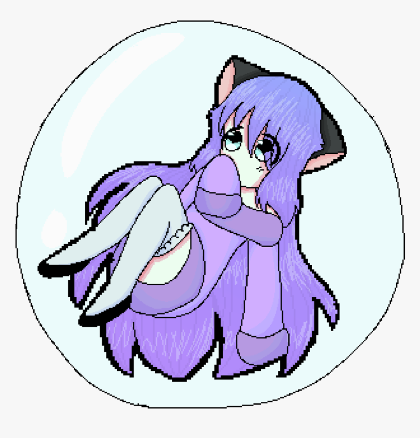 Pixel Art Mako In A Bubble - Cartoon, HD Png Download