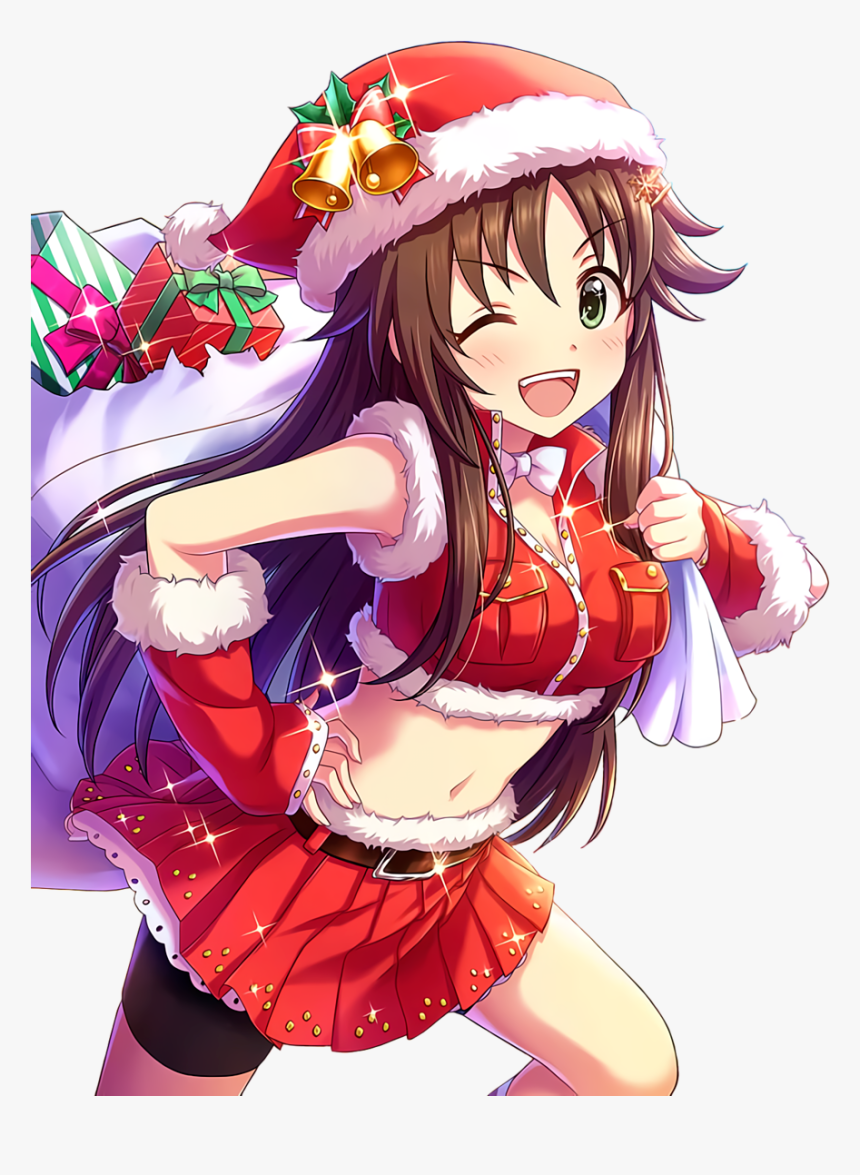 #idol #christmas #anime #animegirl #girl #schoolidol - Yuki Himekawa Christmas, HD Png Download